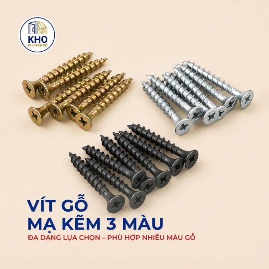 Vít mạ kẽm 3 màu - Kho phụ kiện 