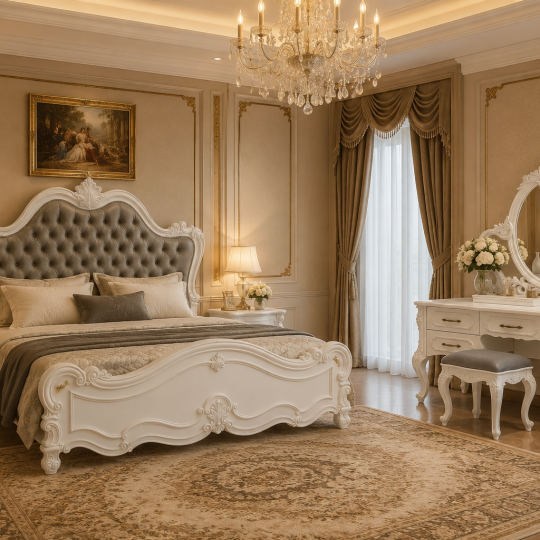 Nội thất phòng ngủ phong cách Hoàng gia Tân cổ Điển 02